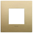 Vimar Arke Classic Plate 2M Metal Brushed Brass - Square