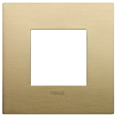 Vimar Arke Classic Plate 2M Metal Brushed Brass - Square