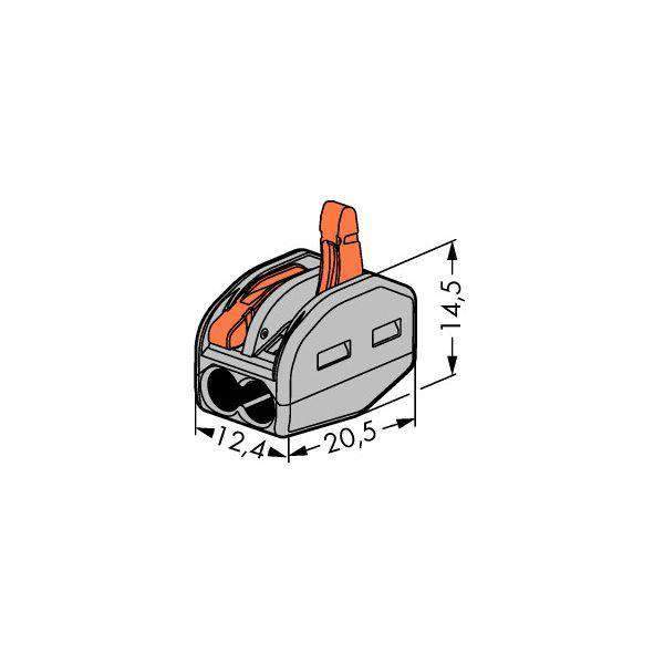 Wago 222-412 Compact Connector 2 Way - with Lever - PHOTO 1