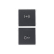 Vimar VM-20751.4 2 half buttons 1M ON/OFF vol.symb.grey