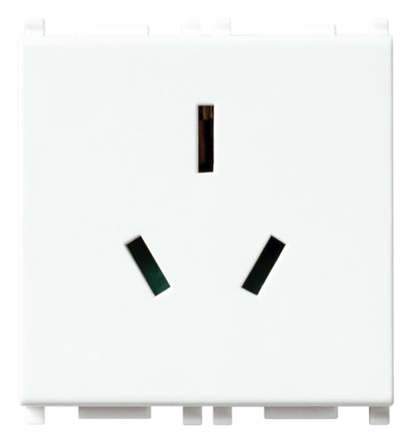 Vimar Plana 2P+E 10A Australian Sicury Outlet White