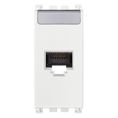 Arke RJ45 Cat 6 Netsafe UTP Outlet White