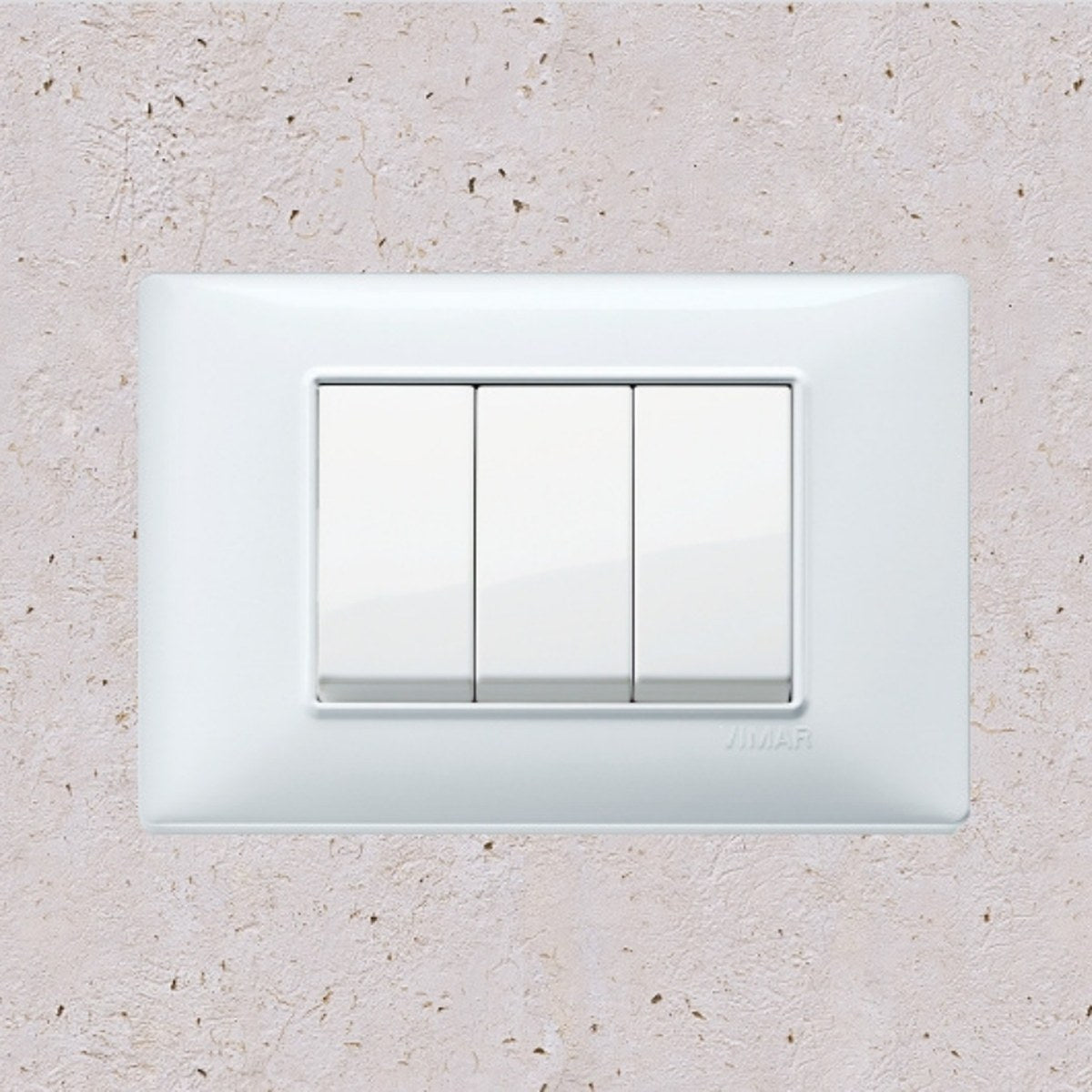 Vimar Plana Plastic 3 Gang Switch - White - 16A - PHOTO 10