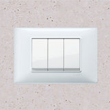 Vimar Plana Plastic 3 Gang Switch - White - 16A - PHOTO 10