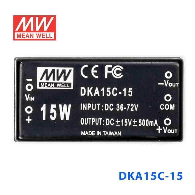 Mean Well DKA15C-15 DC-DC Converter - 15W - 36~72V in ±15V out 500mA - PHOTO 2