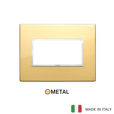 Vimar Eikon Evo Plate 4M Aluminium Polished Gold