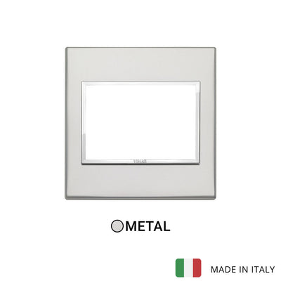 Vimar Eikon Evo Plate 3M Aluminium Silver - British Standard