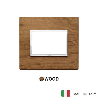 Vimar Eikon Evo Plate 3M Wood Italian Walnut