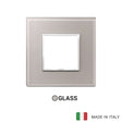 Vimar Eikon Evo Plate 2M Crystal Pearl Grey - Square