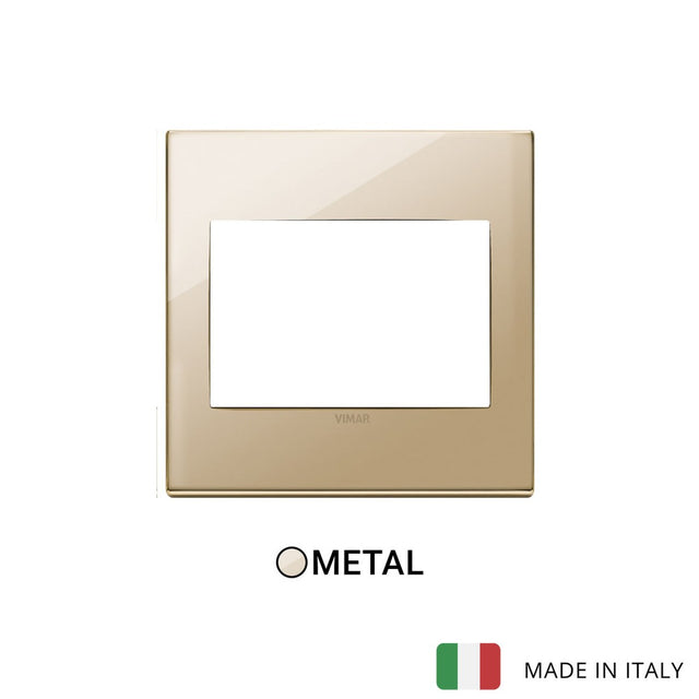 Vimar Eikon Exe Plate 3M Metal Gold
