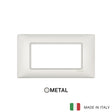 Vimar Plana Plate 4M Metal Pearl Silver