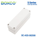 Boxco S-Series 80x250x85mm Plastic Enclosure, IP67, IK08, ABS, Grey Cover, Screw Type