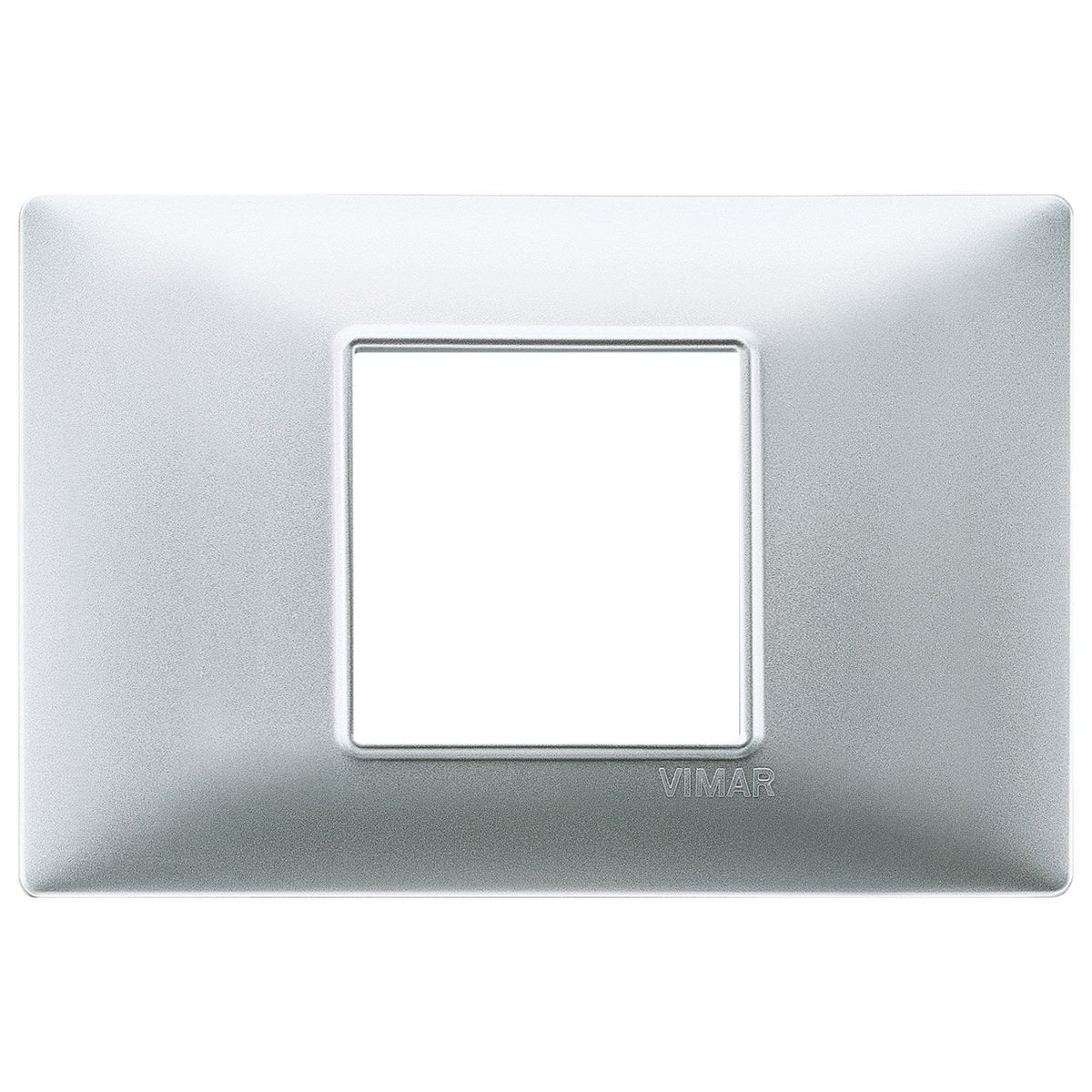 Vimar Plana Plate 2centrM Technopolymer Matt Silver