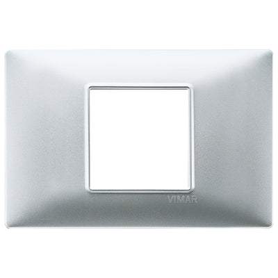 Vimar Plana Plate 2centrM Technopolymer Matt Silver