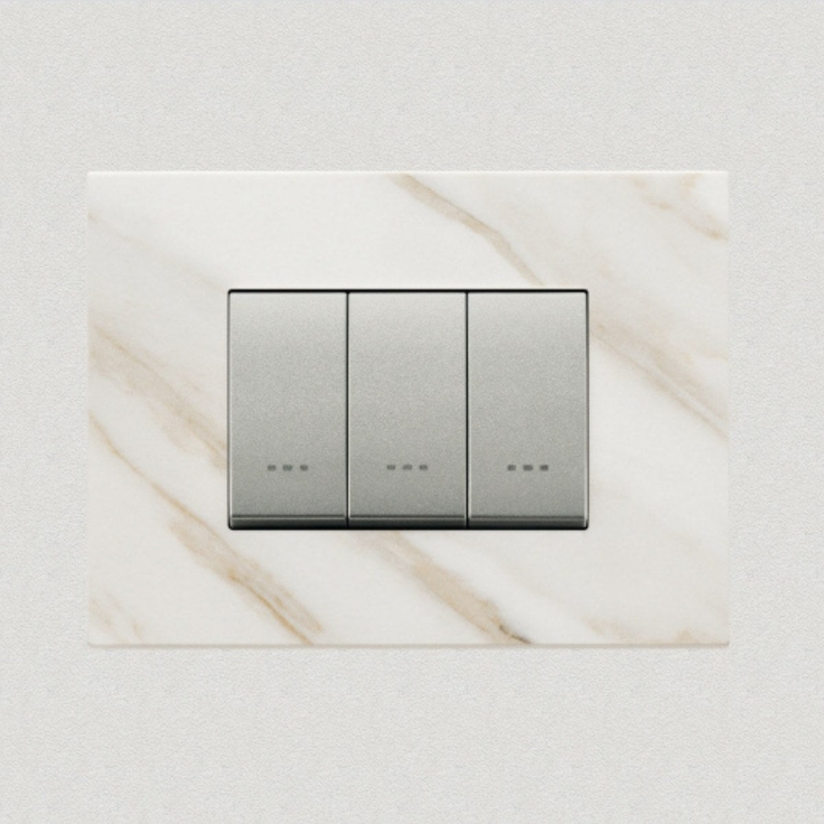 Vimar Eikon Marble 3 Gang Switch - White Calacatta - 16A - PHOTO 4