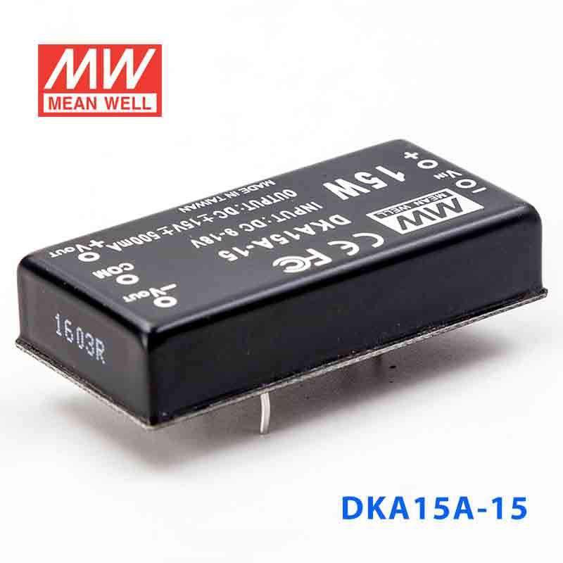 Mean Well DKA15A-15 DC-DC Converter - 15W - 9~18V in ±15V out 500mA - PHOTO 1
