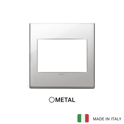 Vimar Eikon Exe Plate 3M Metal Nickel