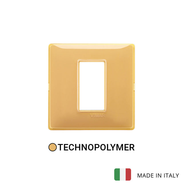 Vimar Plana Plate 1M Technopolymer Reflex Amber