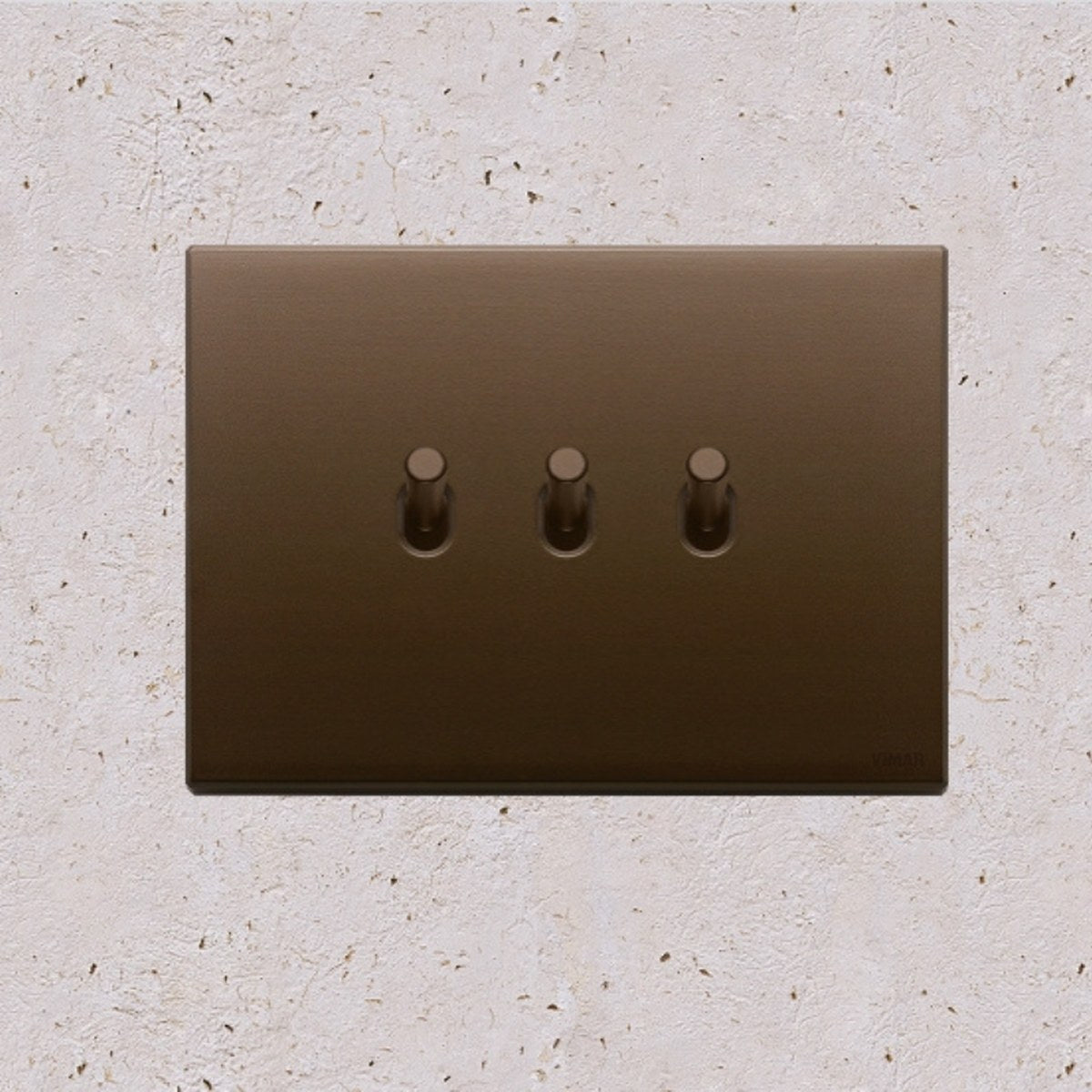 Vimar Eikon Vintage Metal 3 Gang Switch - Dark Bronze - 10A - PHOTO 4