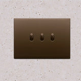 Vimar Eikon Vintage Metal 3 Gang Switch - Dark Bronze - 10A - PHOTO 4