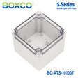 Boxco S-Series 100x100x75mm Plastic Enclosure, IP67, IK08, ABS, Transparent Cover, Screw Type
