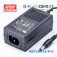 Mean Well GST18A15-P1JPower Supply 18W 15V 1.2A