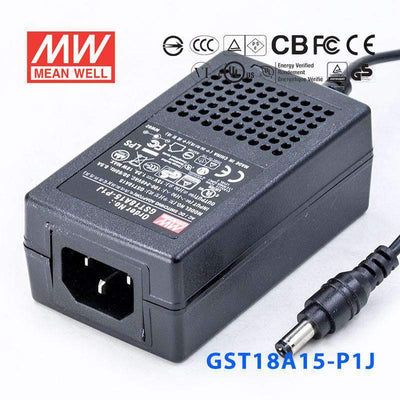 Mean Well GST18A15-P1JPower Supply 18W 15V 1.2A