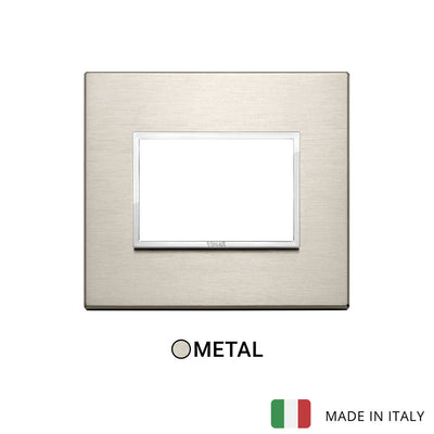 Vimar Eikon Evo Plate 3M Aluminium Neutral Bronze