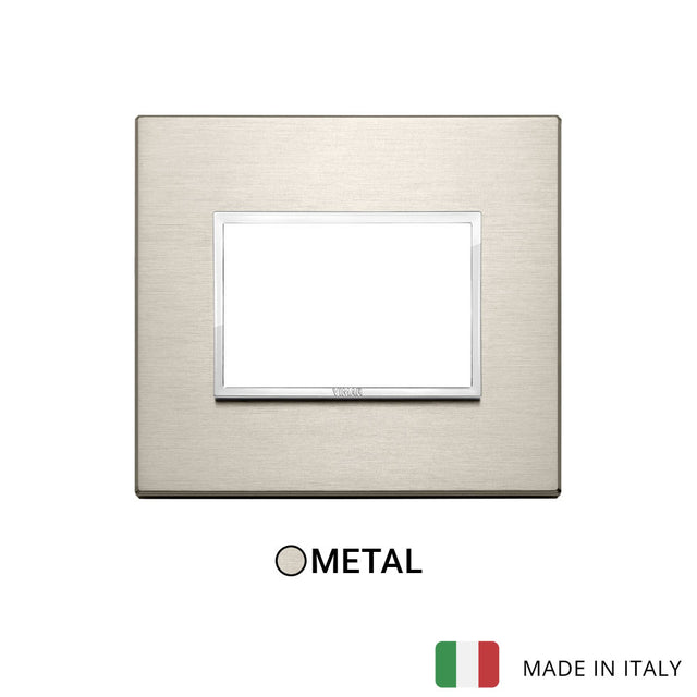 Vimar Eikon Evo Plate 3M Aluminium Neutral Bronze