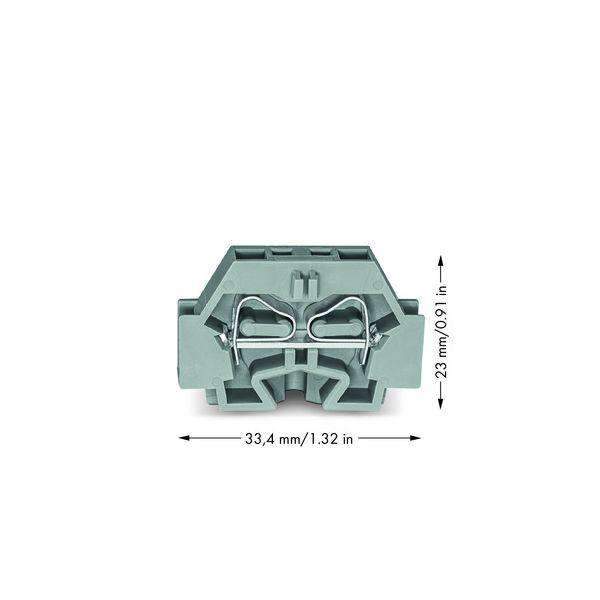 Wago 262-301 2-conductor Terminal Block Fixing Flange 1-pole CAGE CLAMP® Gray - PHOTO 1