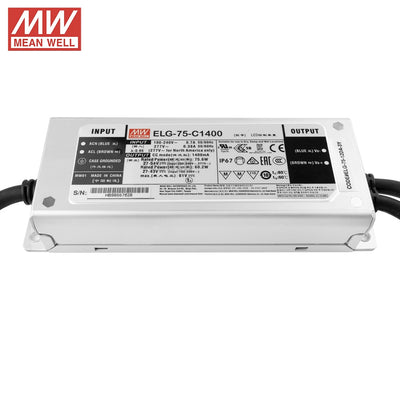 Mean Well ELG-75-C1400B-3Y AC-DC Single output LED Driver Constant Current Mode with PFC