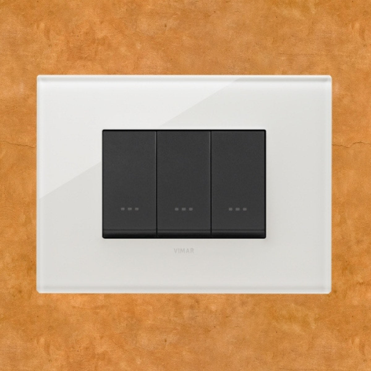 Vimar Eikon Glass 3 Gang Switch - Milky White - 16A - PHOTO 9