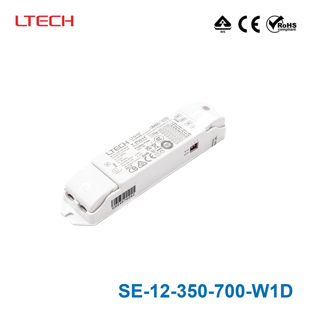 LTECH SE-12-350-700-W1D 12W  350mA ~ 700mA  CC DALI2 LED Driver - Selectable Output