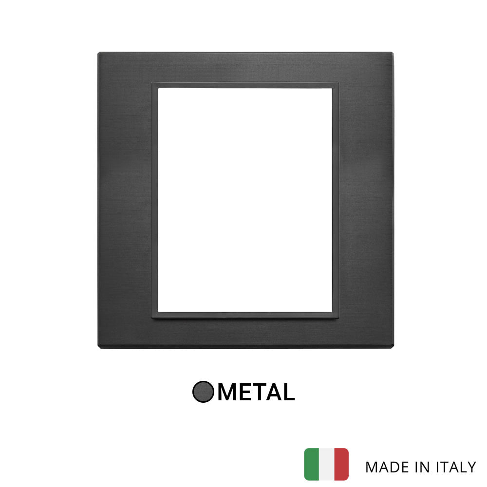 Vimar Eikon Evo Plate 8(4+4)M Aluminium Total Black