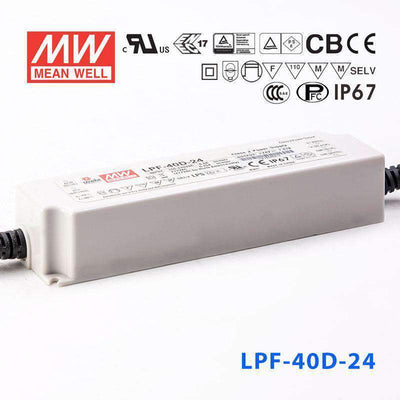 Mean Well LPF-40D-24 Power Supply 40W 24V - Dimmable 1.67A