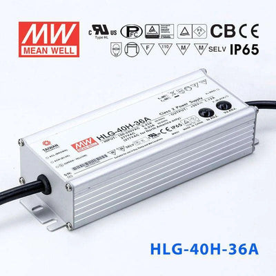 Mean Well HLG-40H-36A Power Supply 40W 36V - Adjustable 1.12A