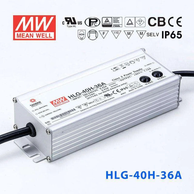 Mean Well HLG-40H-36A Power Supply 40W 36V - Adjustable 1.12A