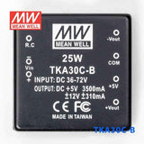 Mean Well TKA30C-B DC-DC Converter - 25W - 36~72V in ±12V out - PHOTO 2