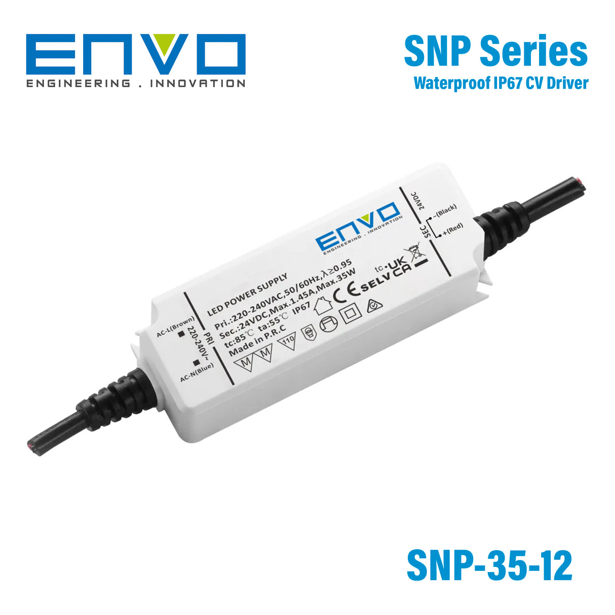 Envo EV-SNP-35-12 LED Driver 35W 12V Waterproof IP67