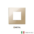 Vimar Eikon Plate 2M Polished Metal Gold - Square
