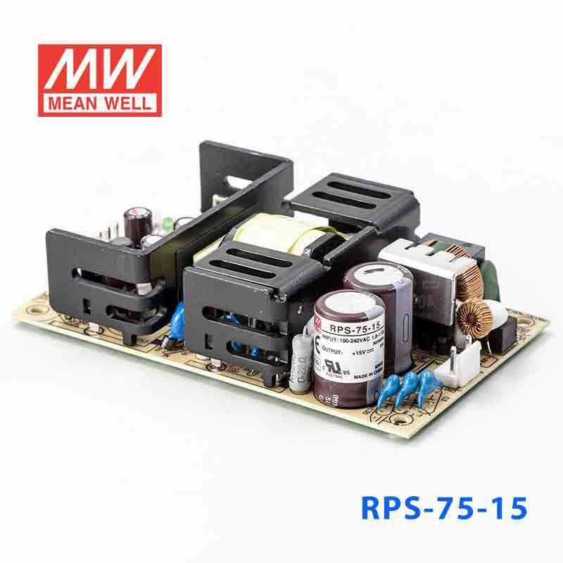 Mean Well RPS-75-15 Green Power Supply W 15V 5A - Medical Power Supply - PHOTO 2