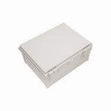 Boxco Q-Series 350x450x200mm Plastic Enclosure, IP67, IK08, ABS, Grey Cover, Hinge Type with Plate - PHOTO 1