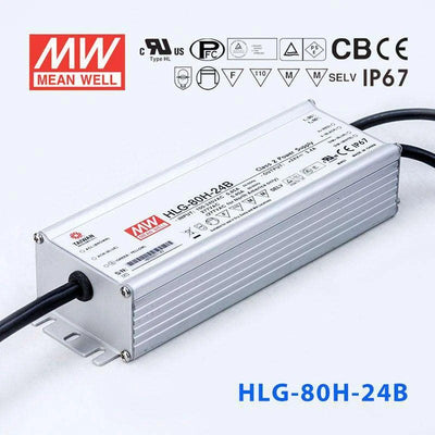 Mean Well HLG-80H-24B Power Supply 80W 24V - Dimmable 3.4A