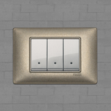 Vimar Plana Metal 3 Gang Switch - Brushed Aluminum - 16A - PHOTO 15
