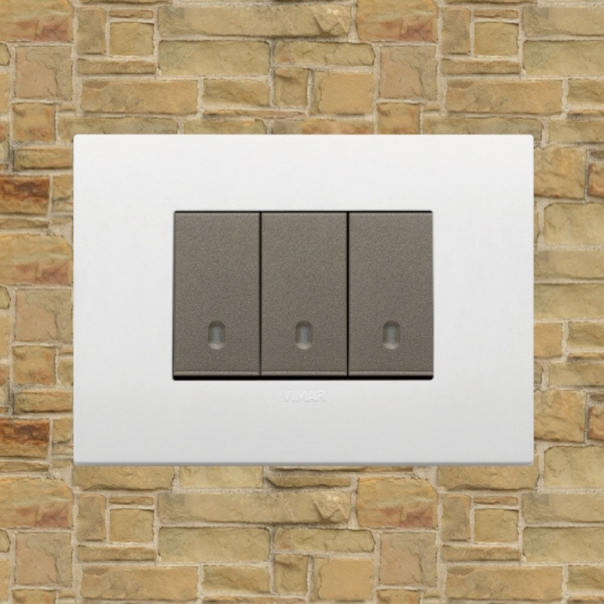 Vimar Arke Plastic 3 Gang switch - White - 16A - PHOTO 9