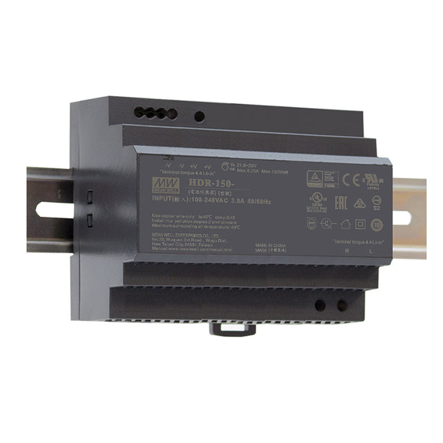 Mean Well HDR-150-48 Ultra Slim Step Shape Power Supply 150W 48V 2.72A - DIN Rail