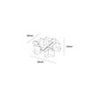 Archilight Mini A Surface X Shape Physical Joiner - Black