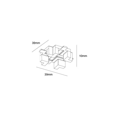 Archilight Mini A Surface X Shape Physical Joiner - Black