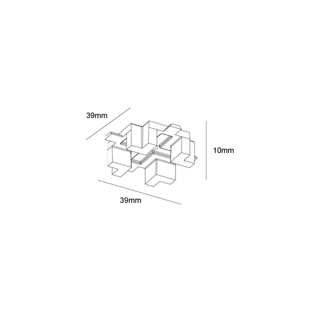 Archilight Mini A Surface X Shape Physical Joiner - Black
