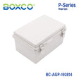 Boxco P-Series 190x280x140mm Plastic Enclosure, IP67, IK08, ABS, Grey Cover, Molded Hinge and Latch Type